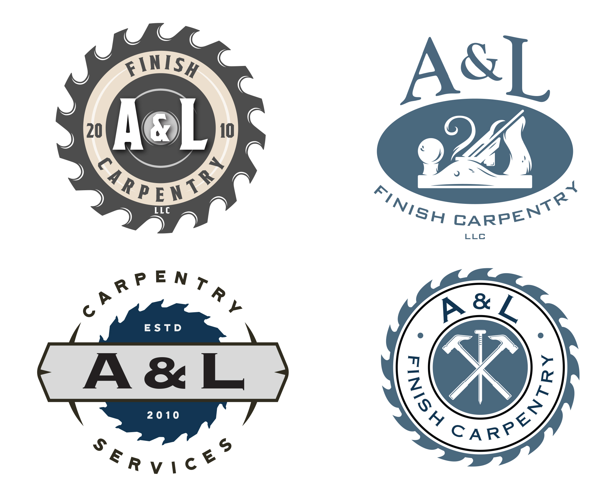 A&L Finish Carpentry logo designs
