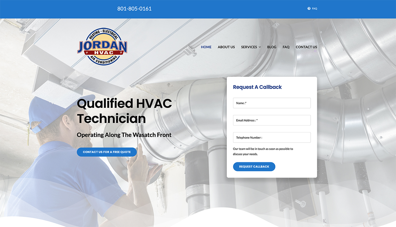 Jordan HVAC Service home page